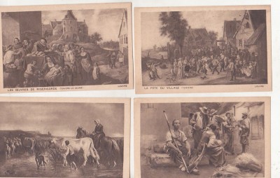 bnk cp Franta - lot 7 cp interbelice tiparite cu reclama medicamente foto