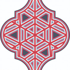 Sticker decorativ, Mandala , Rosu, 70 cm, 4987ST-4