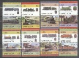 St. Lucia 1985 Trains 8 pairs MNH S.563, Nestampilat