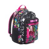 Ghiozdan Scolar Mitama Ergonomic 28L Roz/Negru 44x31x18cm Impermeabil - Fete/Baieti, Compartimentat, Material Rezistent