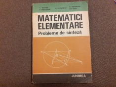 DAN BRANZEI MATEMATICI ELEMENTARE PROBLEME DE SINTEZA