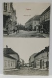 FAGARAS , STRADA STERTZING , MONTAJ DIN DOUA FOTOGRAFII , CARTE POSTALA ILUSTRATA , DATATA 1907