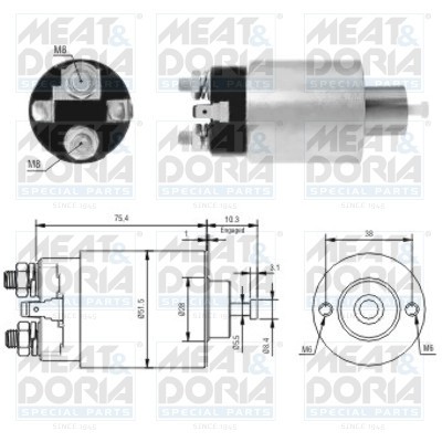 MEAT &amp; DORIA 46167 Solenoid, electromotor