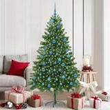 vidaXL Brad de Crăciun cu 300 LED cu suport Verde 180 cm PE 3396338