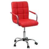 Scaun birou copii OFF 328, inaltime ajustabila, rotativ, cu brate, piele ecologica, 65 kg