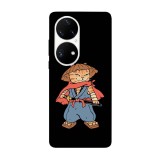 Husa compatibila cu Huawei P40 model Ronin catana cat, Silicon, TPU, Viceversa, Transparent, Carcasa
