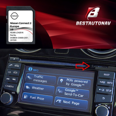 Card navigatie Original Nissan Connect LCN 2 Europa 2022 Note Juke Micra E-NV200 foto