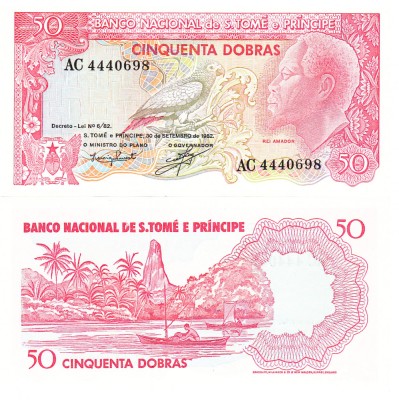 Sao Tome si Principe 50 Dobras 1989 P-59 UNC foto