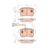 Set placute frana Trw GDB1905, parte montare : punte spate