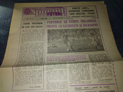 ZIARUL SPORTUL SUPLIMENT FOTBAL 10 IANUARIE 1986 foto