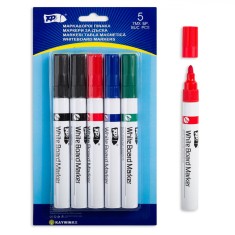 Set Markere Whiteboard, Multicolor, 5 Bucăți