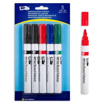 Set Markere Whiteboard, Multicolor, 5 Bucăți foto