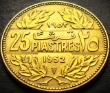 Cumpara ieftin Moneda exotica 25 PIASTRES - LIBAN, anul 1952 * cod 2137 = A.UNC, Asia