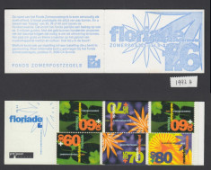 Olanda 1992 - Flori, serie neuzata in carnet foto