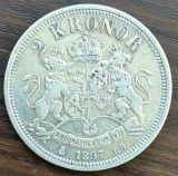 Moneda Suedia - 2 Kronor 1897 - Argint