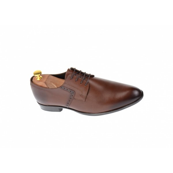 OFERTA MARIMEA 39 - Pantofi barbati eleganti din piele naturala maro, LROSETYM