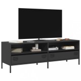 VidaXL Dulap TV, negru, 135x39x43,5 cm, oțel laminat la rece