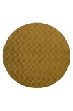 Cumpara ieftin Covor rotund Diamond Cut Galben inchis 200x200 cm