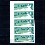 Crimea (Ucraina) 1994 - Timbre autocolant, păsări, nominal 250.00 in bloc de 5, emisiune locala