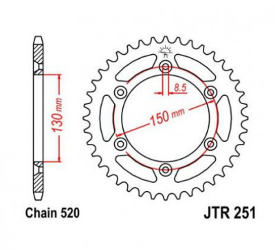 Pinion spate Yamaha YZF WRF YZ foto