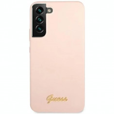 Husa Cover Guess Silicone Metal Logo pentru Samsung Galaxy S22 Plus Pink foto