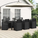 vidaXL Set de masă pentru grădină cu pernă 9 pcs Antracit PP 3430088