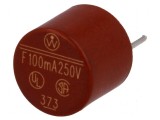 Siguranţă ardere rapidă 100mA 250VAC THT TR5 cupru