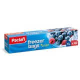 Pungi pentru congelator cu clipsuri Paclan 1l 18x28 cm, 40 buc