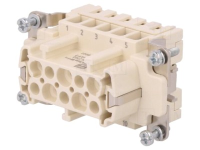 Conector HARTING HDC inserturi contact mamă 16A 400V 10 pini foto