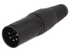 Mufă XLR 5-Pin Tată Neagră Argintată pentru Cablu, CLIFF