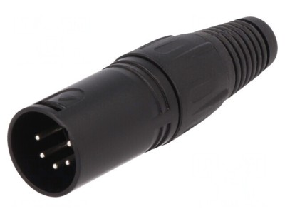Mufă XLR 5-Pin Tată Neagră Argintată pentru Cablu foto