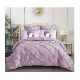 Cumpara ieftin Lenjerie de Pat Finet, Pliuri Brodate, 6 pcs - CPL49