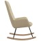 Scaun balansoar, crem, material textil - 5