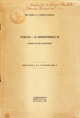 AS - ION CONEA, C. POPESCU - TISMANA - TISMANA SI IMPREJURIMILE EI foto