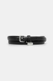 Diesel curea de piele DIESEL LOGO B-CHARM HIP culoarea negru, X09973.PR227