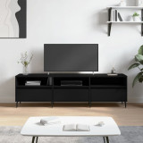Comodă TV, negru, 150x30x44,5 cm, lemn prelucrat, vidaXL