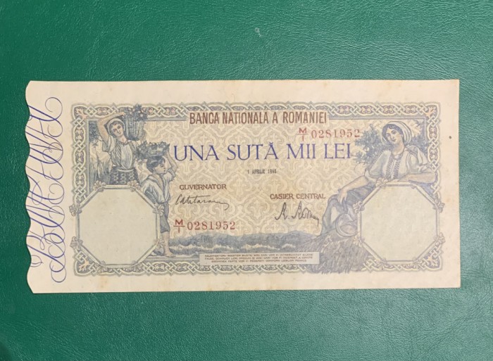 Bancnota 100000 lei 1 aprilie 1946