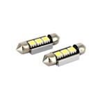 Комплект крушки за кола, c5w, led, 3, smd, рег. номер, плафон, бяла светлина
