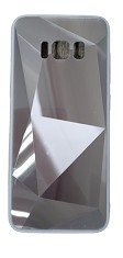 Husa silicon si acril cu textura diamant Samsung Galaxy S8+ ; S8 Plus , Argintiu foto