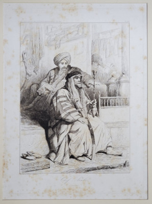 Theodore Valerio - Chef Arabe, Ruscsuk, Gravura, 1855 foto
