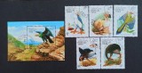 Seria Completă + Coliță Laos 1994 - Păsări Preistorice și Dispărute, Pasărea Dodo, Arheopterix, 6v - Ștampilate -A242