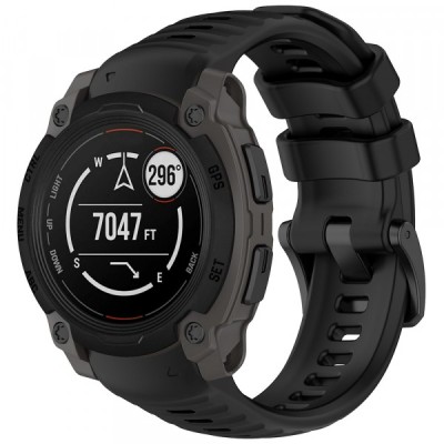 Curea Techsuit W076 pentru Garmin Instinct E 45mm, Neagra foto