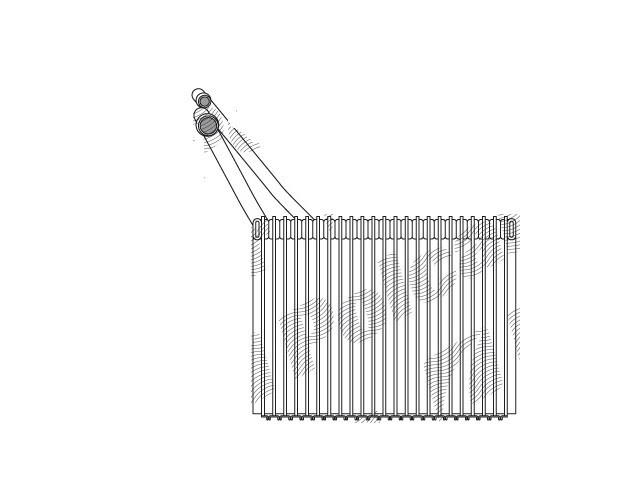 Evaporator aer conditionat Renault MASTER, 1998-2010; MASCOTT, 1999-2010; Opel MOVANO, 1998-2010, full aluminiu brazat, 255x200x60 mm, iesire 11, 8 m