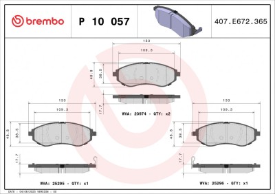 BREMBO P 10 057 PRIME LINE set placute frana,frana disc foto