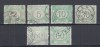 ROMANIA 1902 TAXA DE PLATA EMISIUNEA a VIII-a HARTIE ALBA FARA FILIGRAN SERIE STAMPILATA, Stampilat