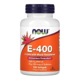 Vitamina E 400 D-Alpha, 100 gelule moi, Now Foods