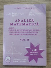 Analiza matematica, vol. 2 260 de probleme rezolvate / Andrei Vernescu