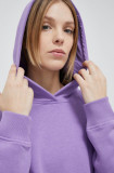 Cumpara ieftin Adidas bluza femei, culoarea violet, cu glugă, neted