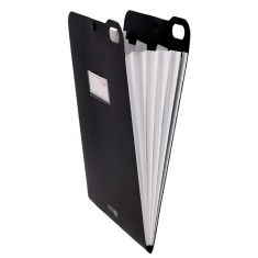 Organizator Strigo vertical A4 cu 5 separatoare, capsa , negru