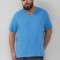 s.Oliver Big Sizes Tricou barbati big sizes cu decolteu in V, croiala Regular Fit, Albastru, 4XL